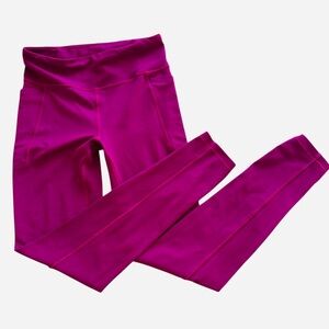 Athleta Girl High Rise Stash Your Treasures Tight Legging Girls XL 14 Magenta